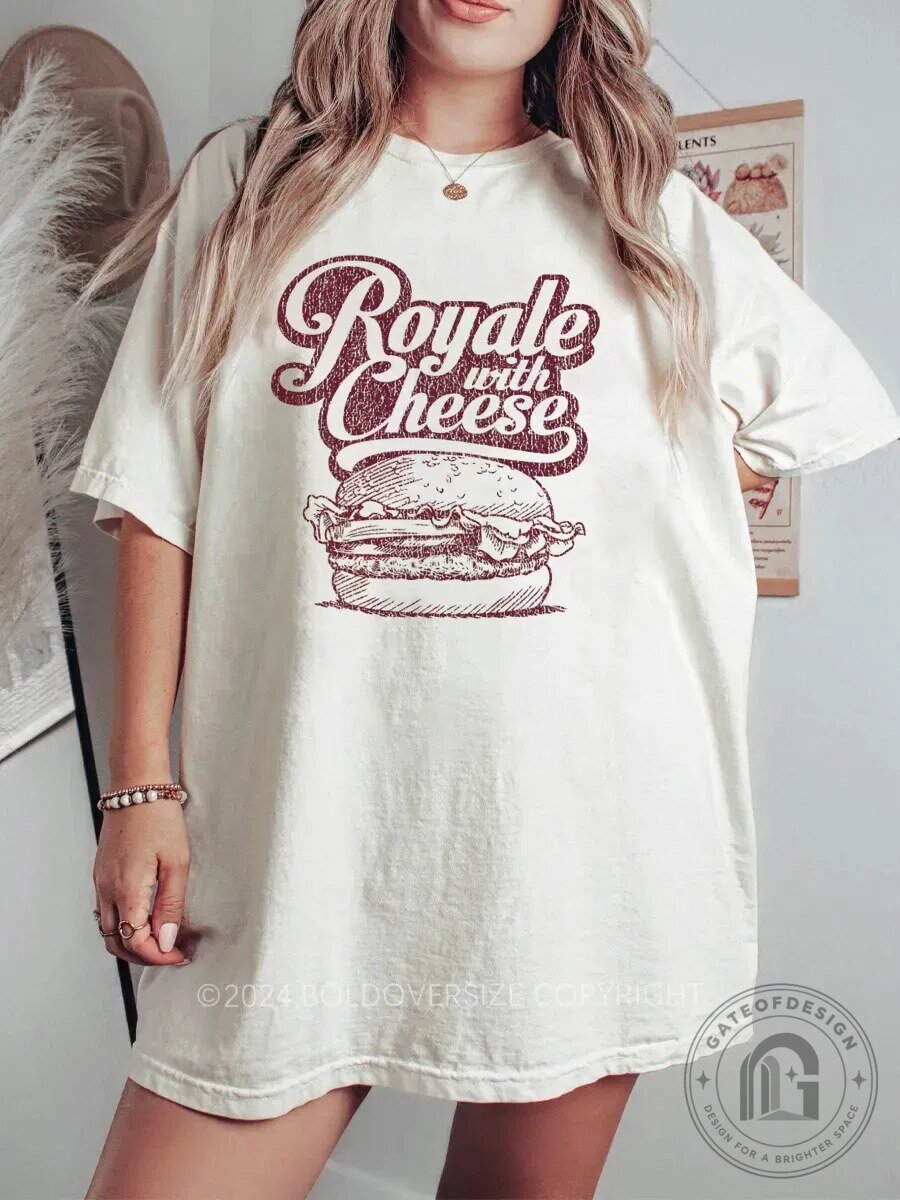 Royale With Cheese Hamburger Graphic T-Shirt