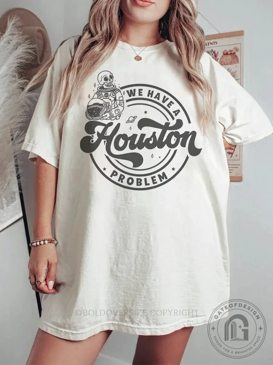Houston We Have A Problem Skeleton Astronaut T-Shirt